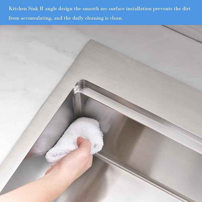 33 Inch Drop In Kitchen Sink Workstation - 33 x 22 Inch Drop In Sinks 16 Gage Stainless Steel Topmount Sinks Single Bowl 10'' Deep Handmade Above the Counter sink with Cutting Board& Strainer