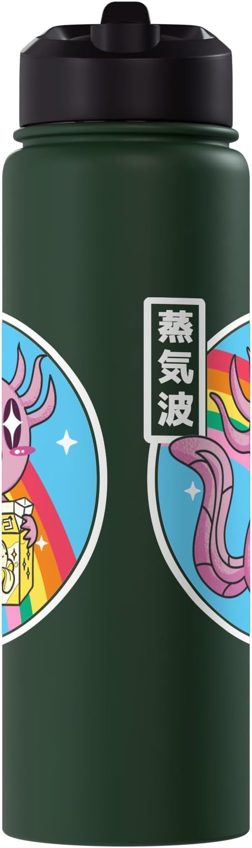 Axolotl Banana Milk Carton Kawaii Retro Rainbow Anime Stainless Steel Insulated Water Bottle