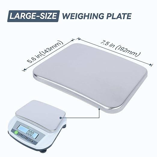 U.S. Solid Analytical Balance, 5000g/11lb x 0.01g Digital Precision Scale, Piece Counting, g/ct/oz/lb, 7.6" x 5.6" Rectangular Pan, 100-240V AC, Kitchen, Jewelry, Scientific Use
