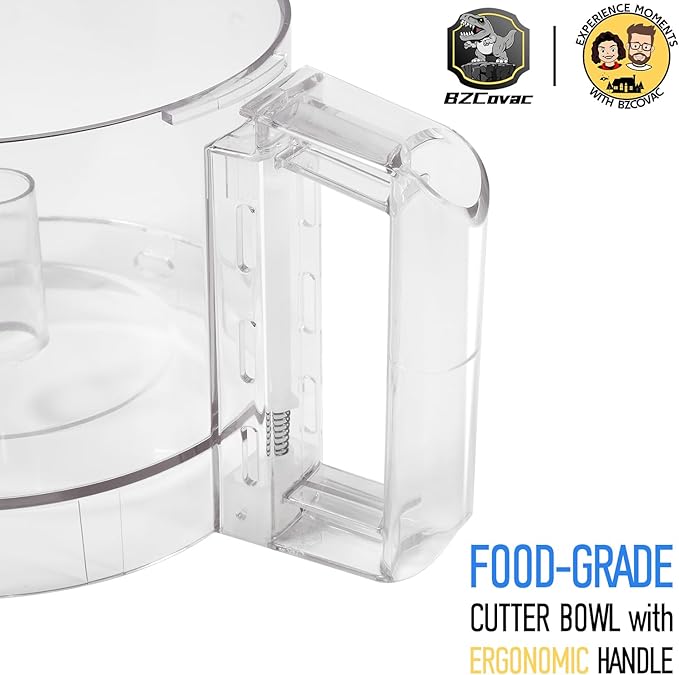 3-Quart Clear Cutter Bowl (112203) and Polycarbonate Lid (106458S), Compatible with Robot Coupe R2 Series Food Processors