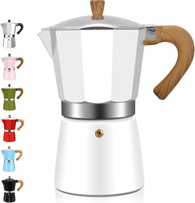 9 Cup Aluminum Espresso Stovetop Moka Pot Express Coffee Maker Percolator Italian Classic Mocha Coffee Machine for Italian and Cuban Cafe Brewing for Home & Camping 450ml 15oz