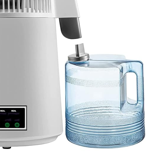1 Gallon/ 4l Water Plastic Carafe for Distiller,Replacement Distilled Water Jug Compatible with Counter Top Water Distiller Filter (1, Blue Plastic, 4l)