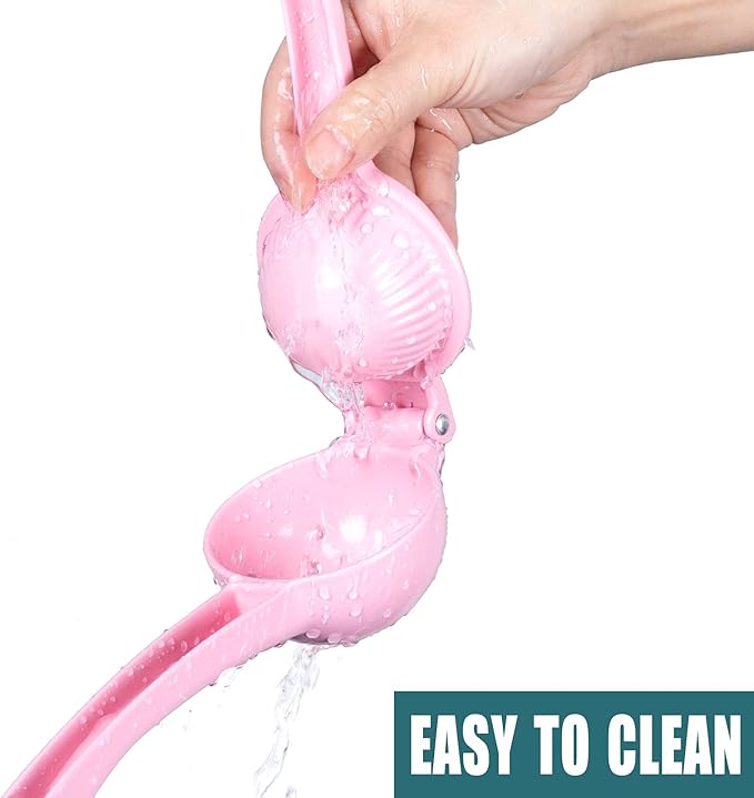 Manual Juicer Citrus Lemon Squeezer, Fruit Juicer Lime Press Metal, Professional Hand Juicer Kitchen Tool(Pink）