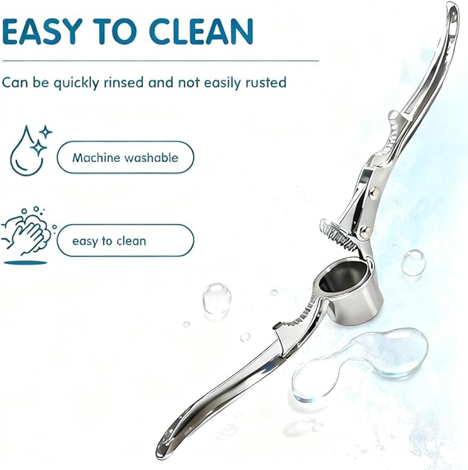 1 Pack Garlic Press, Heavy-Duty Rust-Resistant Garlic Mincer & Crusher with Ergonomic Handle, Easy Squeeze, Easy Clean, Dishwasher Safe