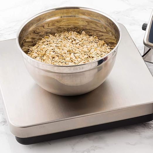 Restaurantware Met Lux 60 Pound Digital Receiving Scale 1 Electronic Food Scale - Multifunctional LCD Display Stainless Steel Shipping Scales For Home Industrial Or Commercial Use