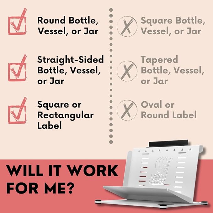 The Label Ledge – Original Patented Candle Label Applicator Tool (Made in USA) | Precise Label Placement Tool for Jars, Bottles & Candle Vessels