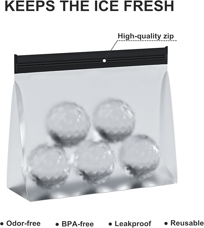 Bangp Premium Clear Ice Ball Maker with Storage Bag,2 Distinctive 2.4" Crystal Clear Ice Balls for Whiskey,Cocktails & Bourbon,Gifts for Men