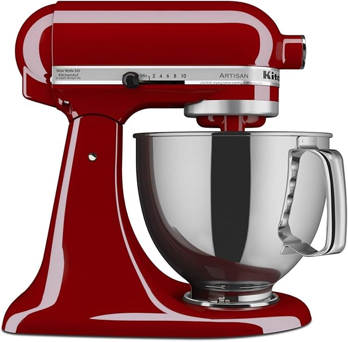 KitchenAid Artisan Series 5 Quart Tilt Head Stand Mixer, KSM150PS,Empire Red