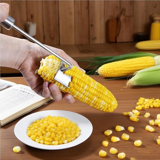 2pcs Corn Peeler,Corn Peeler For Cooked Corn On The Cob,Stainless Steel Corn Cob Stripper for Home Kitchens, Restaurant Chefs, Outdoor Dining Enthusiasts