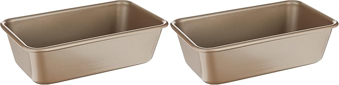 Cuisinart 9-Inch Chef's Classic Nonstick Bakeware Loaf Pan, Champagne (Pack of 2)