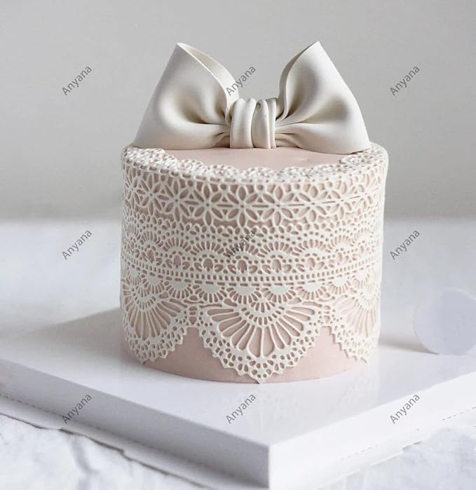 set of 4 huge 15.5" sugar edible cake silicone fondant impression lace mat cake decorating mold gum paste cupcake topper tool icing candy imprint baking moulds sugarcraft trimming flower