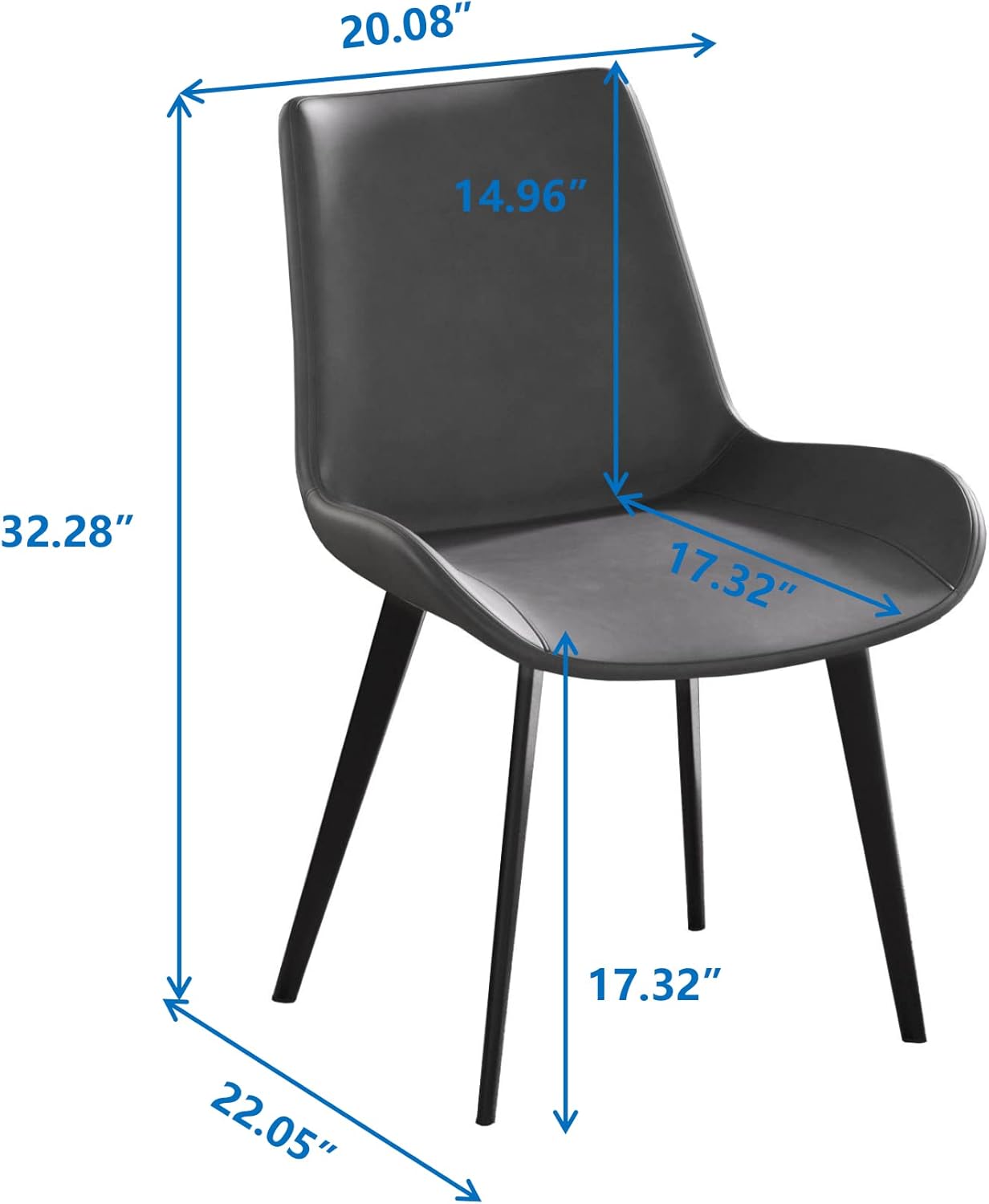 Montary 9 Piece Dining Table Chairs Set, Modern Dining Table Set of 8, Includes 59" D Marble Round Table with Black Carbon Steel Base, 8 Grey Black Dining Chairs for Home, Kitchen