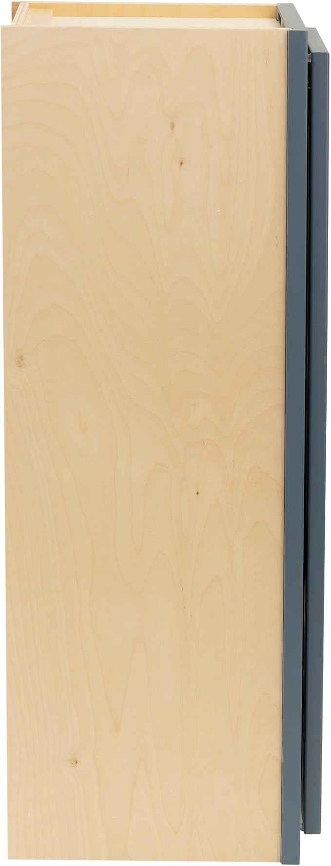 Quicklock RTA (Ready-to-Assemble) 42" Tall Wall Kitchen Cabinets - Shaker Style | 100% Hardwood | Made in America | Soft Close Hardware (Needlepoint Navy, 12''D x 9''W x 42''H)