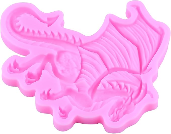 Dragon Silicone Mold Flying Dragon Fondant Molds For Cake Decoration Cupcake Topper Chocolate Candy Polymer Clay Gum Paste Set Of 4
