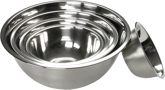 Chef Craft Brushed Mixing Bowl, 2.5-Quart, Stainless Steel