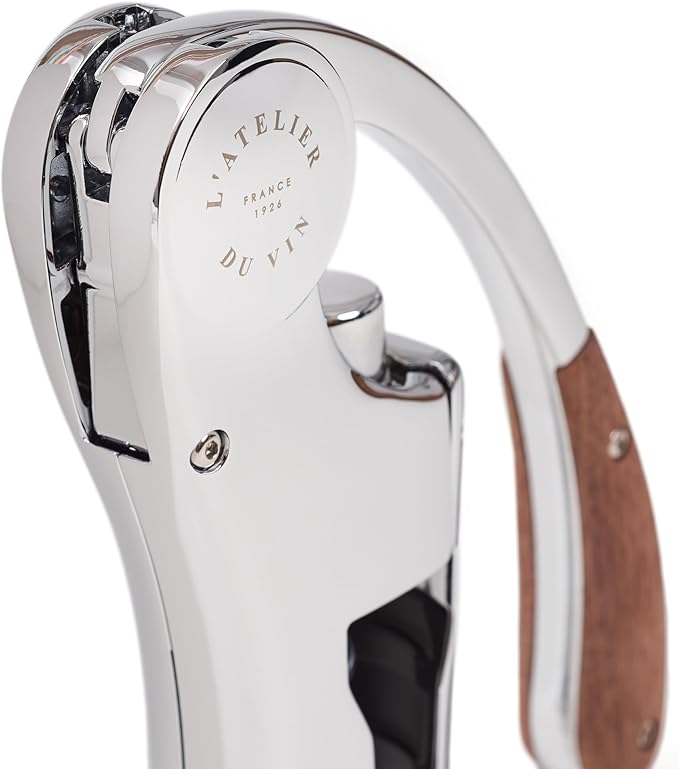 L'Atelier du Vin Oeno Motion Silver & Wood Lever Corkscrew | Luxury Wine Bottle Opener Premium Gift Box Hand Made Wine Tasting Accessories, Sommelier, Bartenders, Table Centerpiece Designed In France