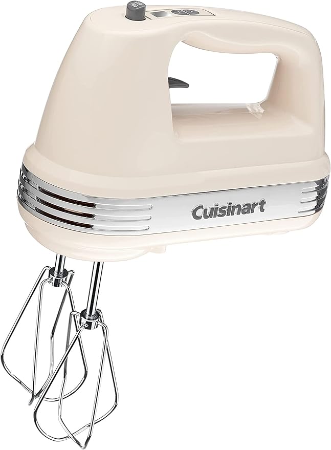 Cuisinart Power Advantage Plus 9-Speed Hand Mixer, 220W-Motor Hand Blender Electric Mixer with 9 Speed Settings, XL Dishwasher-Safe Beaters, 3 Low Mixing Speeds, Storage Case, Cream