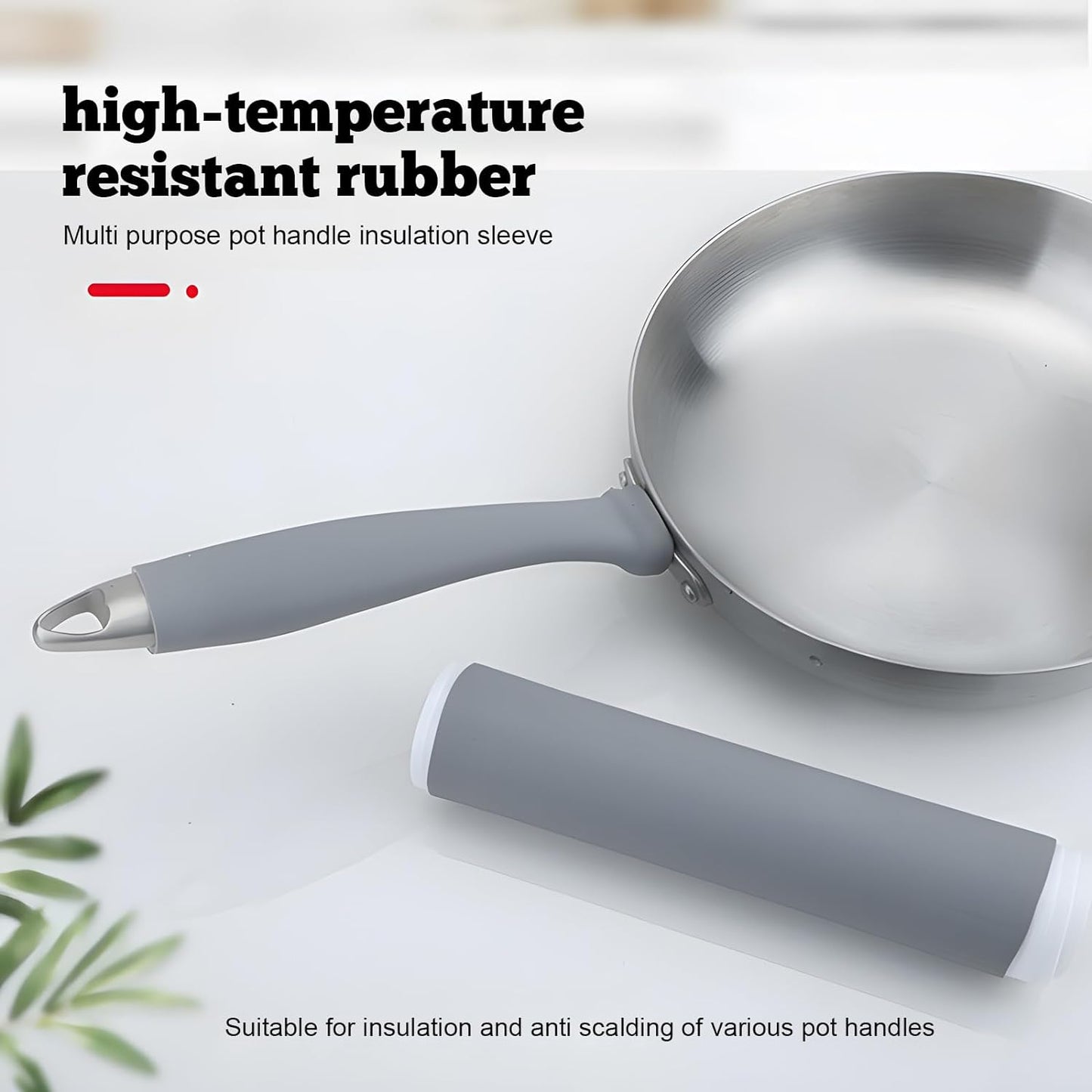Upgraded Silicone Pan Handle Sleeve - Heat-Resistant&Non-Slip Cast Iron Handle Cover for Pots and Pans - Multipurpose Kitchen Protection(S+M+L)