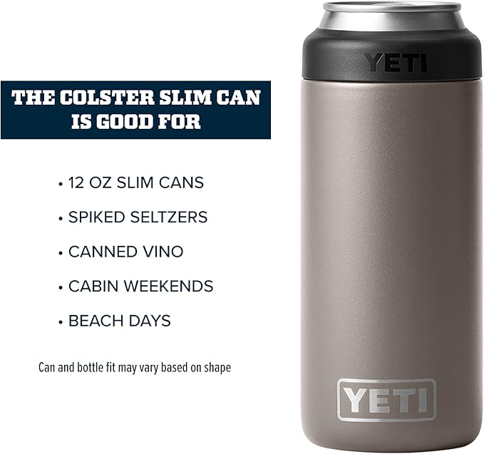 YETI Rambler 12 oz. Colster Slim Can Insulator for the Slim Hard Seltzer Cans, Sharptail Taupe