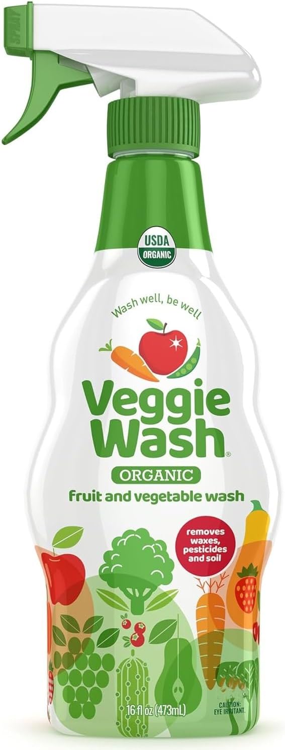 2 Pack Veggie Wash Organic Fruit and Vegetable Wash, 16 Fluid Ounce