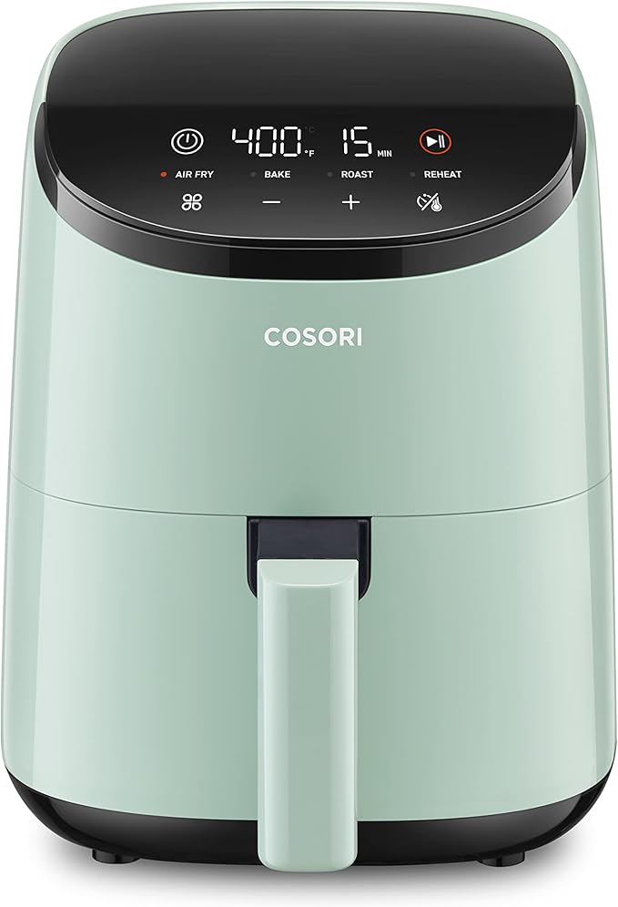 COSORI Small Air Fryer Oven 2.1 Qt, 4-in-1 Mini Airfryer, Bake, Roast, Reheat, Space-saving & Low-noise, Nonstick & Air Fryer Liners, 100 PCS Square Disposable Paper Liners, Non-Stick