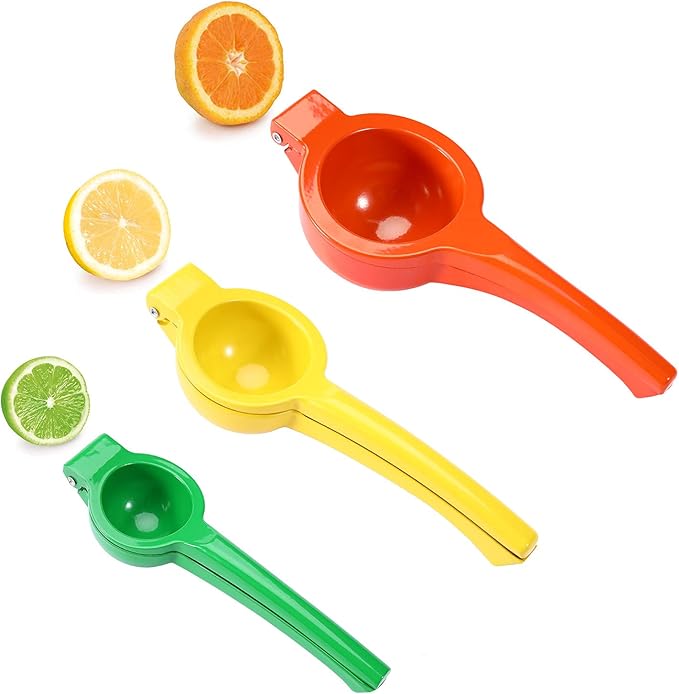 Manual Juicer Citrus Lemon Squeezer, Fruit Juicer Lime Press Metal, Professional Hand Juicer Kitchen Tool(Orange)