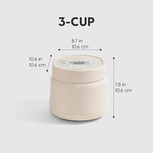IRIS USA Micom Japanese Rice Cooker, 3-Cup Uncooked/6-Cup Cooked, Fuzzy Logic Kitchen Appliance with Recipe Presets, Slow Cooker, Steamer, Hot Pot & Warming Function, Compact & Portable for Healthy Meal Prep