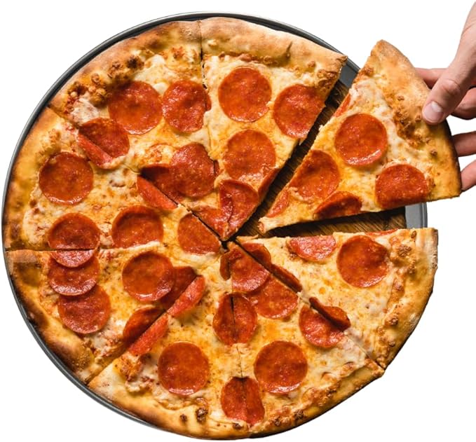 16-Inch Non-Stick Pizza Pan – Large Round Carbon Steel Bakeware for Crispy Crust – Oven-Safe, Easy-Clean Pizza Tray – Ideal for Frozen, Homemade, Flatbread & Thin Crust Pizzas