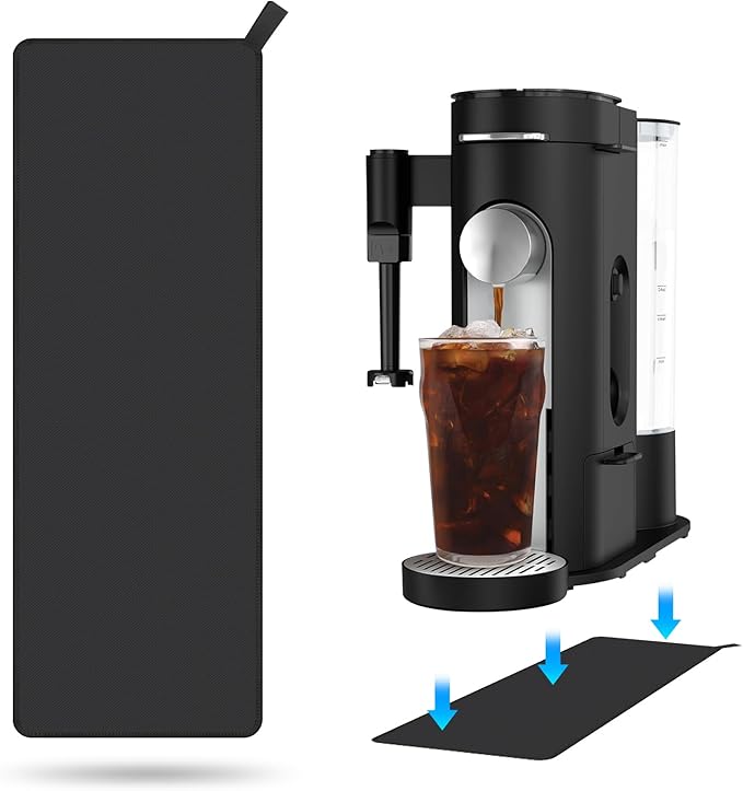 Sliding Pad for Ninja Single Serve Coffee Maker PB051 and PB041, Anti Slip Base Sliding Mat for Fast Moving, with Hanging Strap, Accessories Fit for Ninja Coffee Machine PB051/PB041, Black