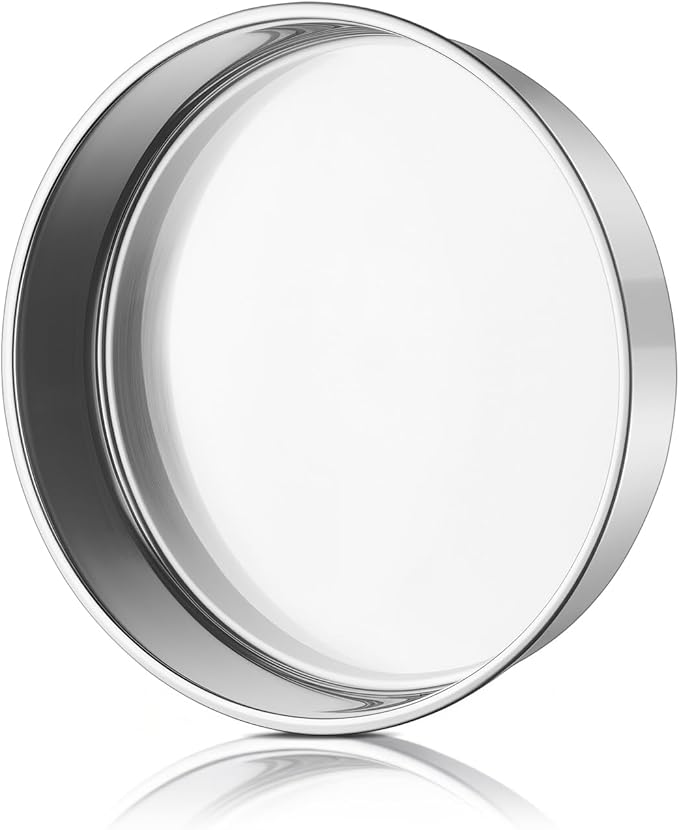 P&P CHEF 9 Inch Cake Pan, 1 Piece Round Layer Cake Baking Pans, Stainless Steel Smash Cake Tin Bakeware for Cooking Steaming, Nontoxic & Sturdy, Oven & Dishwasher Safe