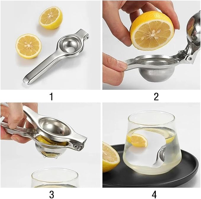 Stainless Steel Manual Juicer Processor Lemon Squeezer Orange Fruit Household Clip Pressing Kitchen Accessories(5PCS)