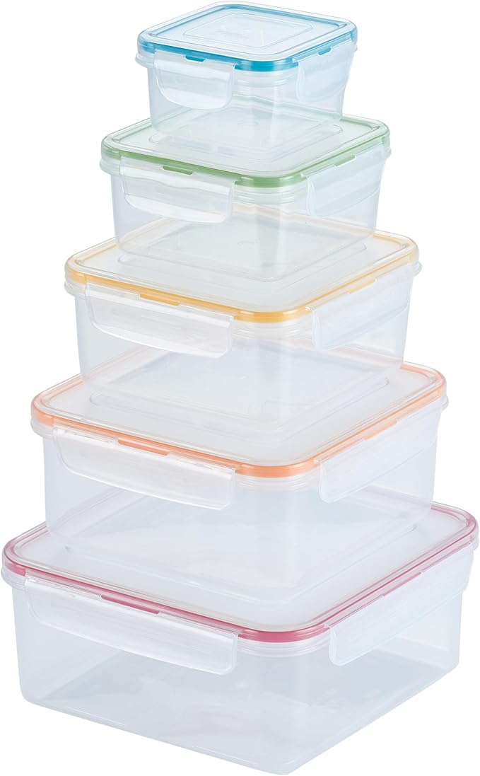 LocknLock Storage Food Storage Container Set, 10-Piece, Clear