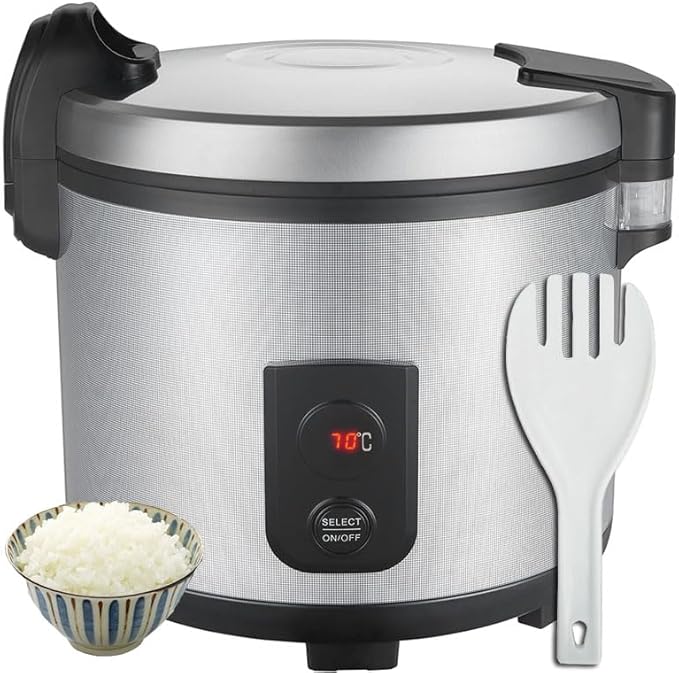 Commercial Rice Warmer(Not Rice Cooker) 55 Raw/110 CUP Portable 20L Big Food Warmer / 122℉- 178℉ Adjustable Temperature/ 130W/ Non-stick Inner Pot