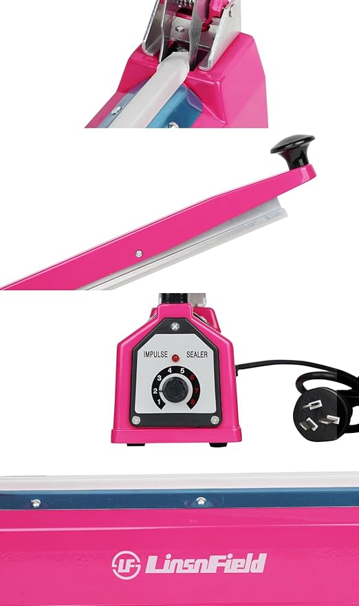 Sealer Pro, Patented 12-inch Impulse Heat Sealer, 7-mm Sealing Width Super Heavy Duty Bag Sealing Machine with Extra 2 Replacements, 1Fuse Included, Dragon Fruit