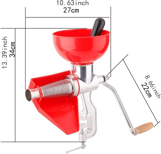 Manual Juicer Hand Press for Lemon Orange Limes Vegetables Tomato Grapes, Aluminum Alloy Citrus Extractor with Stable Clamp, Compact Kitchen Tool 8.66x13.39x10.63 inch