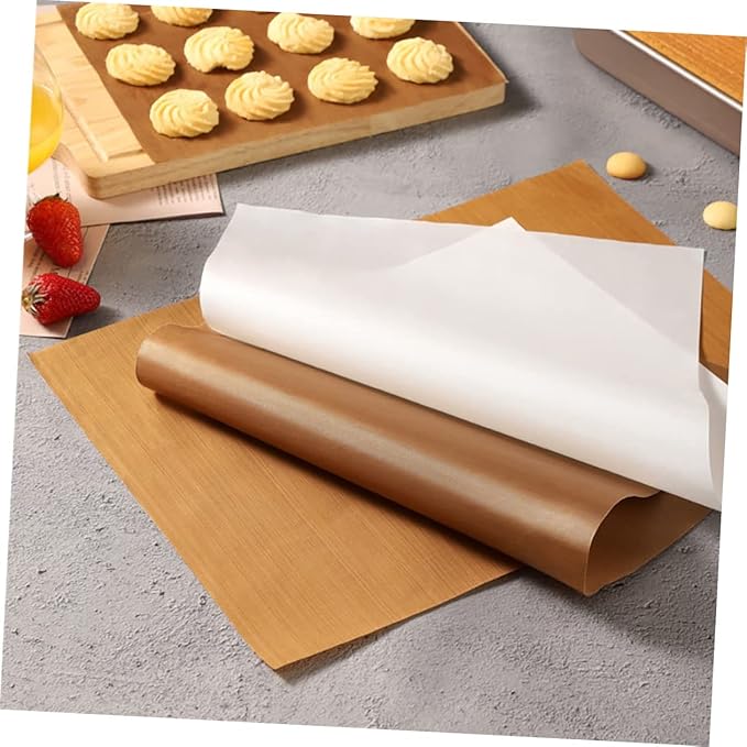 4sheets Non-stick Baking Tarp of Oven Liners Heat Resistant Mat Reusable Baking Pad for Cookies Pastries Macarons