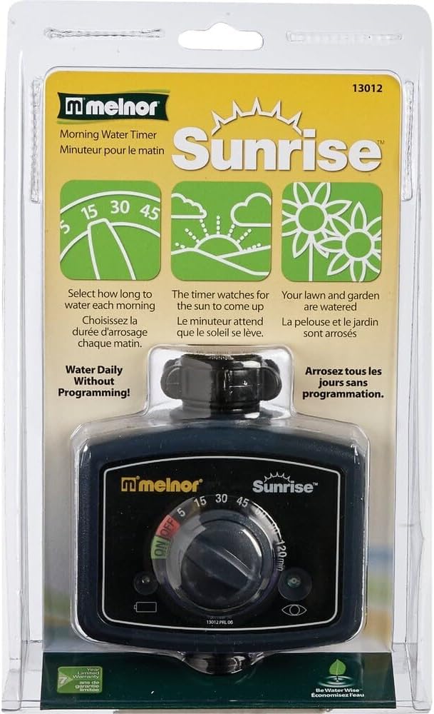 Melnor Sunrise Morning Water Timer - Automatically Water Your Lawn and Garden When Sun Rises