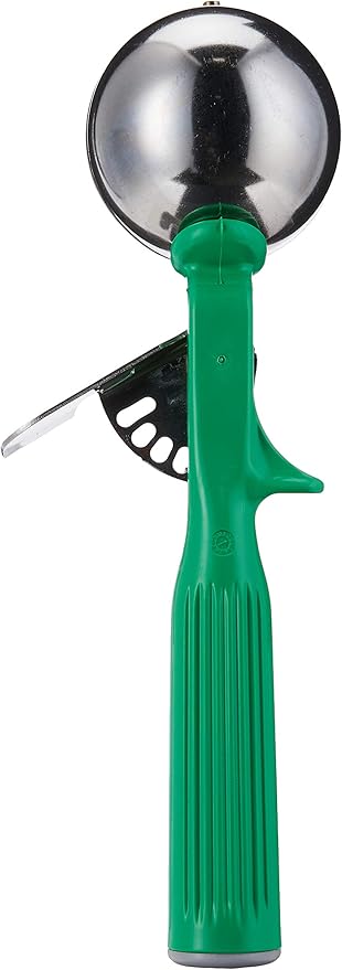 Vollrath 2-2/3 oz Stainless Steel Disher - Size 12,Green