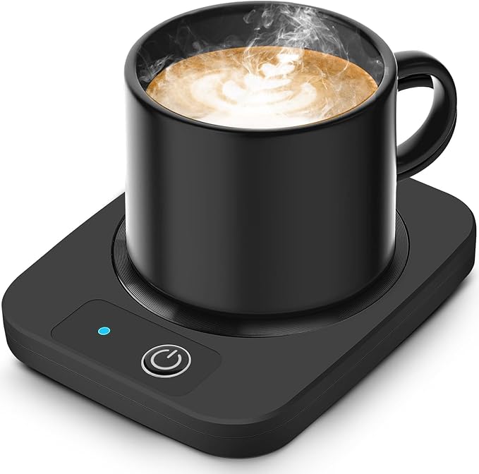 Lesipee Coffee Mug Warmer, Smart Candle Warmer, Electric Cup Warmer with Aluminum Metal Panel for Office, Desk Accessories, Electric Beverage Warmer for Cocoa, Milk, Coffee Gifts