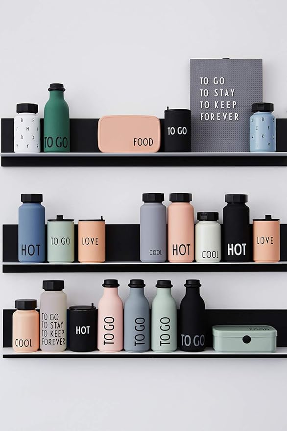 Design Letters To Go Water Bottle 17 Oz | Vintage Drinking Bottle Unbreakable | Milk Container Shape Bottle Leakproof, BPA/BPS Free, Drop Safe | Drinking Jar Bottles for Kid, Adult| Titan Water Bottle