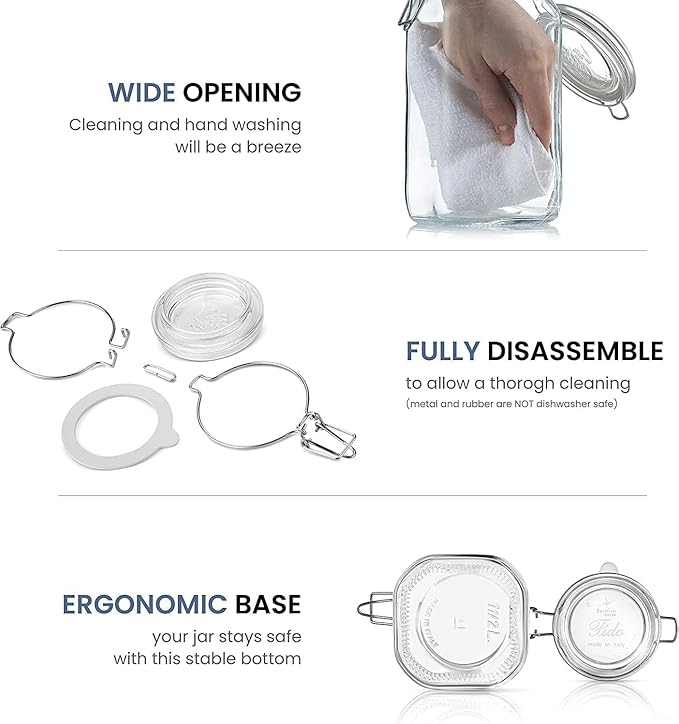 Bormioli Rocco 149280M04321991 food container, 25.25 oz, Clear