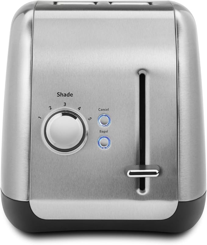 KitchenAid KMT2115SX Stainless Steel Toaster, Brushed Stainless Steel & 7-Speed Mixer-KHM7210 Hand Mixer, White