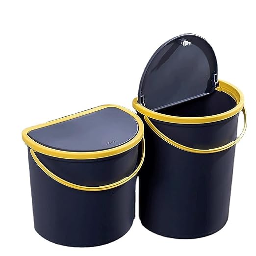 Hanging Trash Can, Kitchen Garbage Bin Waste Bins, Kitchen Trash Can Cabinet Door Hanging Vegetable Peel Sorting Trash Basket Household Bathroom Wall-Mounted Trash Can (Color : A)