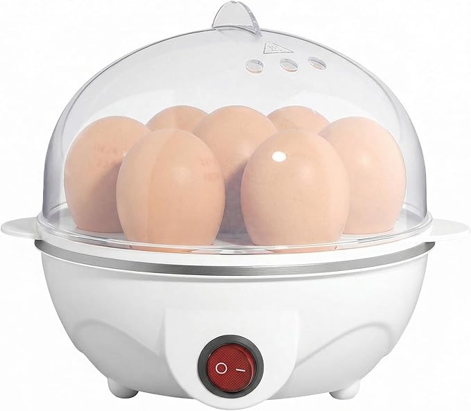 Rapid Egg Cooker, egg steamer, Easy-to-Peel, Hard, Soft Boiled Eggs, Poacher, Omelet Maker, Hard Boiled Eggs, Kitchen Appliance, Egg Cooker Multi-Use