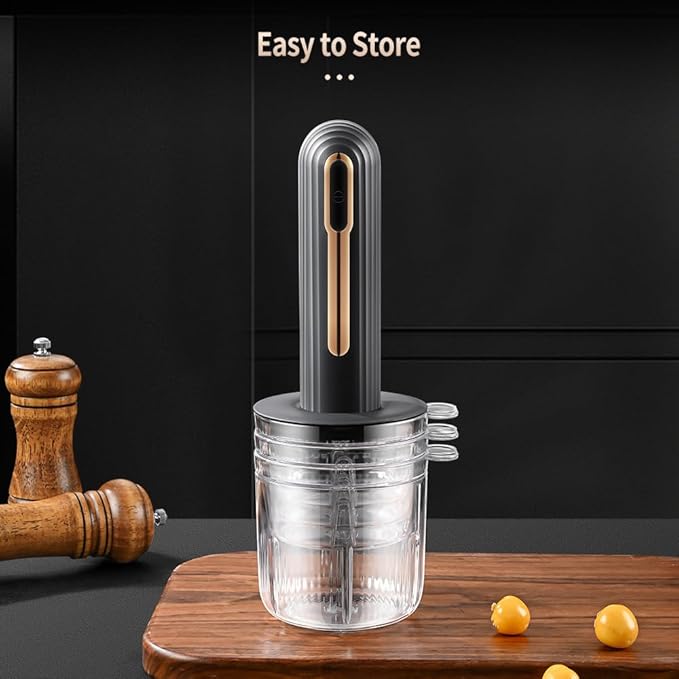 Electric Mini Food Processor, 4-Cup Portable USB Small Food Processor, Garlic Mincer, for Dicing, Mincing, and Puree, Black