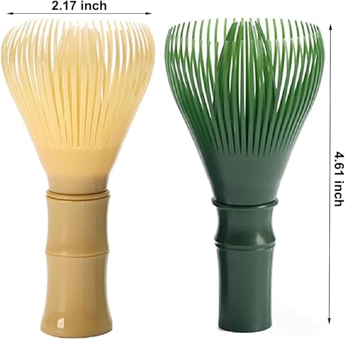 Matcha Whisk, PP Resin Matcha Stirrer, Traditional Handcrafted Japanese Matcha Tea Mixer Brush Mixing Tool Accessory for Tea Preparation (Green)