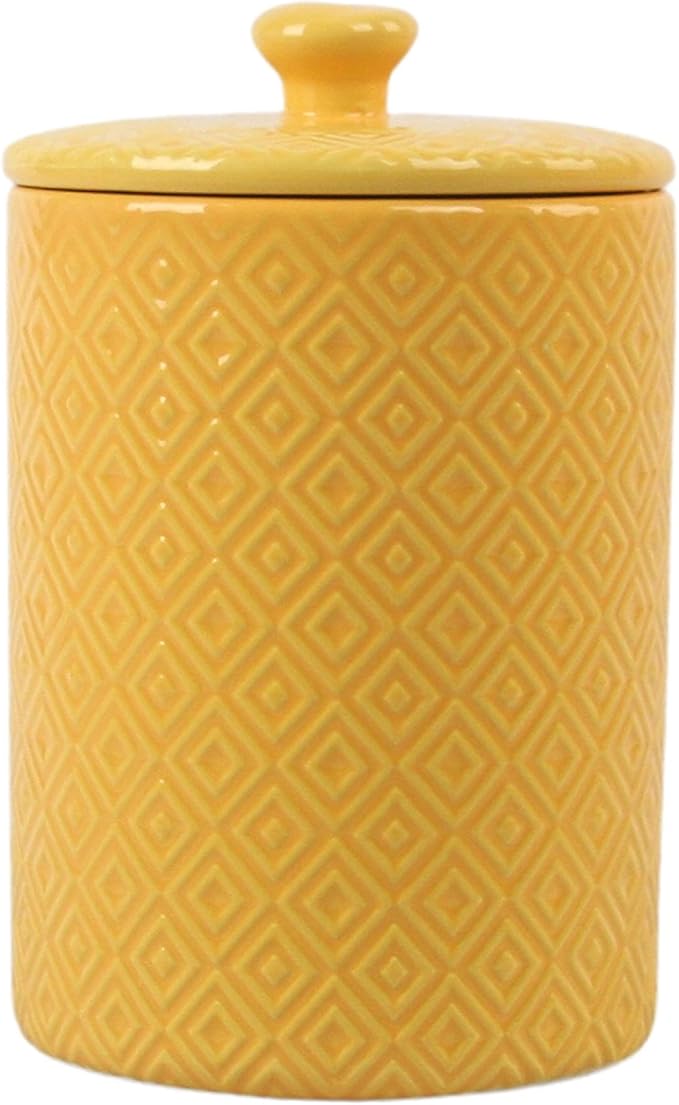 10 Strawberry Street CAN Yell Kitchen Canister Set, Set of 3, Diamond Yellow