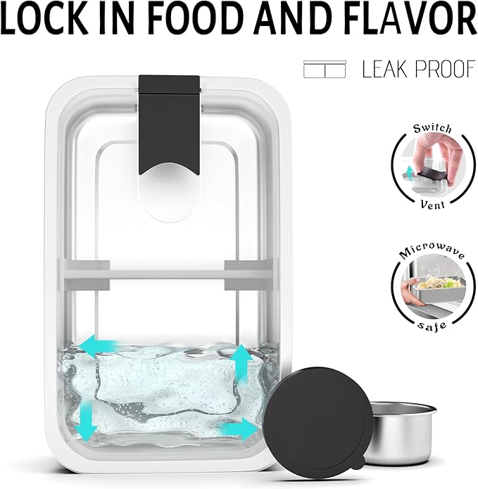 Bakpoco Stainless Steel Bento Lunch Box Set for Adult - 42oz Leak-Proof Bento Lunch Box Container with Thermo, Insulated Bag for Work Travel Dining Out