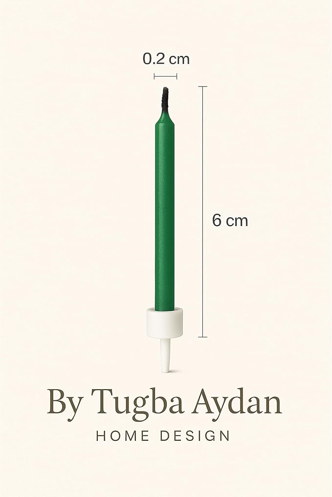 by Tugba Aydan - 24 Count Birthday Cake Candles Happy Birthday Candles Colorful Candles Holders Included