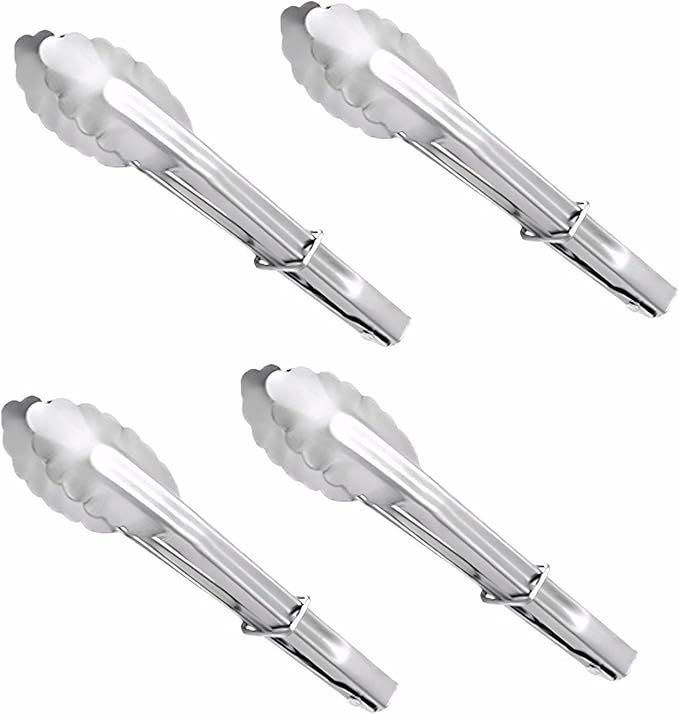 Tongs for Cooking,Mini Tongs Small for Serving Food,4 PCS of 7 Inches